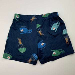 Boys Anko, navy pyjama shorts, helicopters, EUC, size 2,  