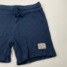 Load image into Gallery viewer, Boys Anko, navy waffle cotton shorts, elasticated, GUC, size 4,  