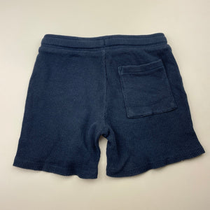 Boys Anko, navy waffle cotton shorts, elasticated, GUC, size 4,  