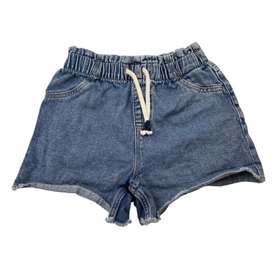 Girls Target, blue denim shorts, elasticated, GUC, size 6,  