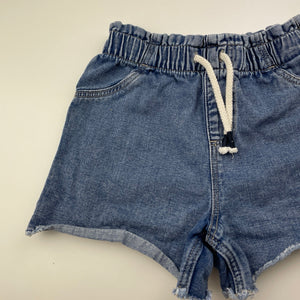 Girls Target, blue denim shorts, elasticated, GUC, size 6,  