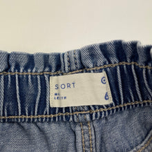 Load image into Gallery viewer, Girls Target, blue denim shorts, elasticated, GUC, size 6,  
