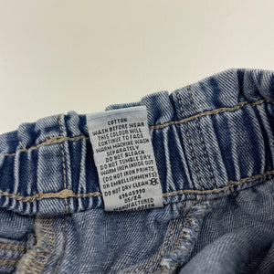 Girls Target, blue denim shorts, elasticated, GUC, size 6,  