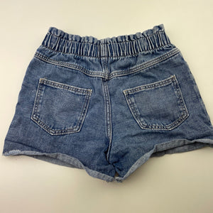 Girls Target, blue denim shorts, elasticated, GUC, size 6,  