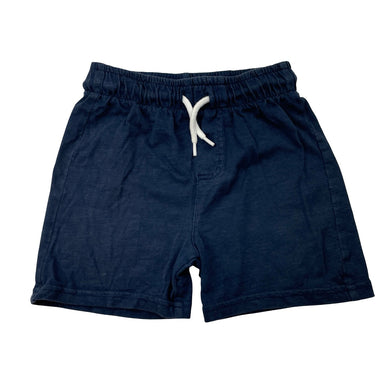 Boys Anko, navy cotton shorts, elasticated, GUC, size 4,  