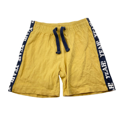 Boys KID, yellow cotton casual shorts, elasticated, FUC, size 4,  