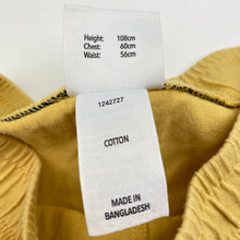 Load image into Gallery viewer, Boys KID, yellow cotton casual shorts, elasticated, FUC, size 4,  