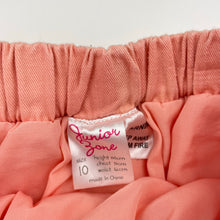 Load image into Gallery viewer, Girls Junior Zone, lined coral tulle skirt, elasticated, L: 33cm, GUC, size 10,  