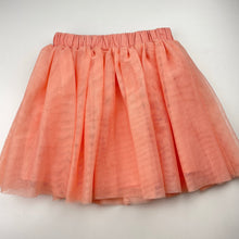 Load image into Gallery viewer, Girls Junior Zone, lined coral tulle skirt, elasticated, L: 33cm, GUC, size 10,  