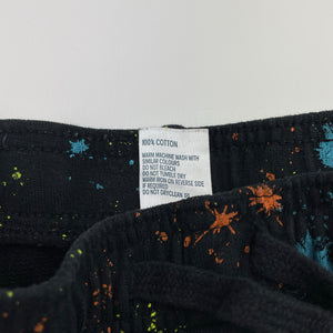 Boys Anko, splatter print cotton shorts, elasticated, EUC, size 8,  