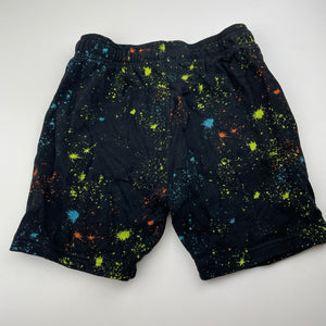 Boys Anko, splatter print cotton shorts, elasticated, EUC, size 8,  