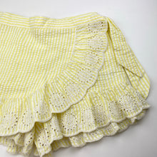 Load image into Gallery viewer, Girls Seed, broderie trim lightweight cotton shorts / skort, elasticated, EUC, size 10,  