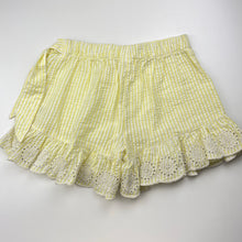 Load image into Gallery viewer, Girls Seed, broderie trim lightweight cotton shorts / skort, elasticated, EUC, size 10,  