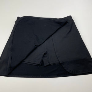Girls Active & Co, black sports skort, elasticated, GUC, size 7,  