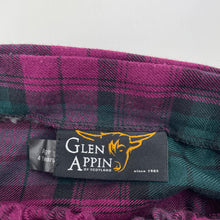 Load image into Gallery viewer, Girls GLEN APPIN, made in Scotland, tartan kilt / skirt, elasticated, L: 28cm, EUC, size 4,  
