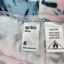 Load image into Gallery viewer, Girls Anko, tie-dyed cotton pyjama shorts, GUC, size 8,  
