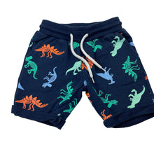 Load image into Gallery viewer, Boys Tilt, navy shorts, elasticated, dinosaurs, EUC, size 2,  