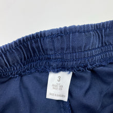 Load image into Gallery viewer, Girls H&amp;T, navy cotton shorts, elasticated, EUC, size 3,  