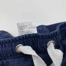 Load image into Gallery viewer, Girls H&amp;T, navy cotton shorts, elasticated, EUC, size 3,  
