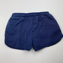 Load image into Gallery viewer, Girls H&amp;T, navy cotton shorts, elasticated, EUC, size 3,  