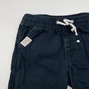 Boys Brilliant Basics, black cotton shorts, elasticated, EUC, size 4,  