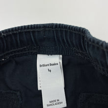 Load image into Gallery viewer, Boys Brilliant Basics, black cotton shorts, elasticated, EUC, size 4,  