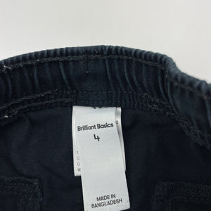 Boys Brilliant Basics, black cotton shorts, elasticated, EUC, size 4,  