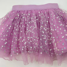 Load image into Gallery viewer, Girls Target, cotton-lined tulle &amp; sequin party skirt, elasticated, L: 26cm, FUC, size 4,  