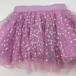 Girls Target, cotton-lined tulle & sequin party skirt, elasticated, L: 26cm, FUC, size 4,  