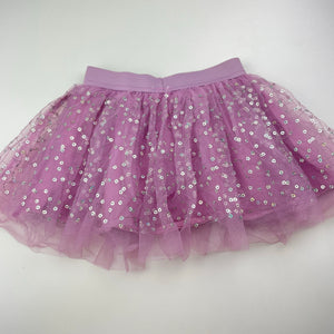 Girls Target, cotton-lined tulle & sequin party skirt, elasticated, L: 26cm, FUC, size 4,  