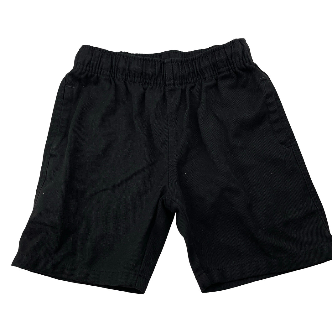 Boys Anko, black school shorts, elasticated, GUC, size 4,  