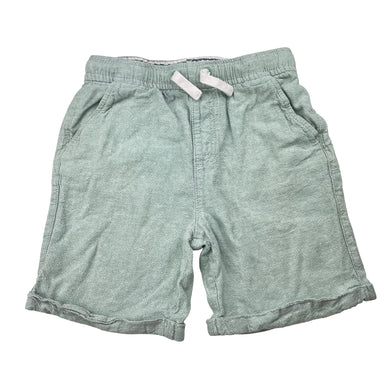 Boys Anko, green linen / cotton shorts, elasticated, FUC, size 9,  