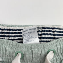 Load image into Gallery viewer, Boys Anko, green linen / cotton shorts, elasticated, FUC, size 9,  