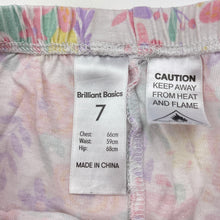 Load image into Gallery viewer, Girls Brilliant Basics, floral cotton pyjama shorts, EUC, size 7,  