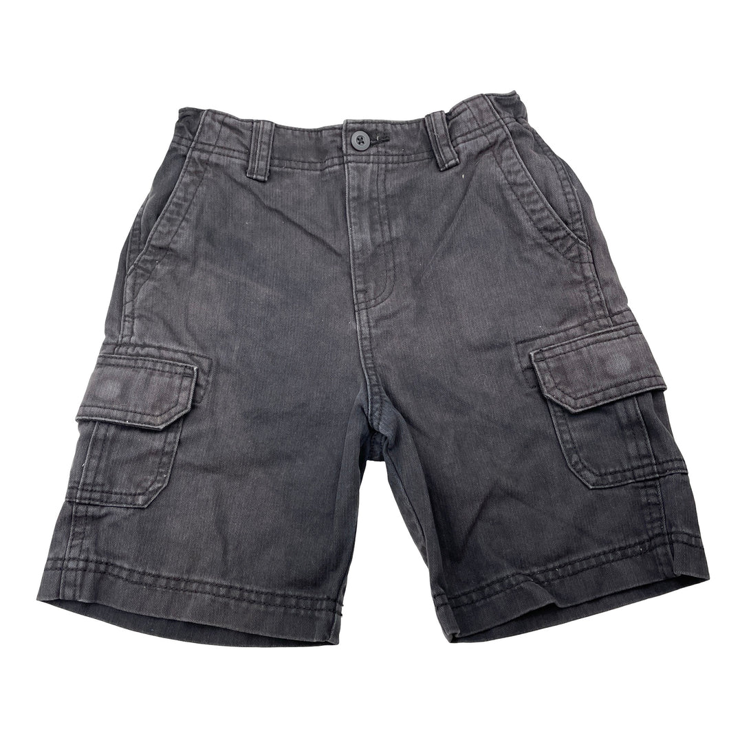 Boys Cotton On, denim cargo shorts, adjustable, wash fade, FUC, size 7,  