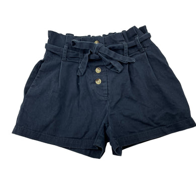 Girls Anko, navy cotton shorts, elasticated, GUC, size 8,  