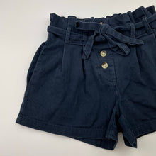 Load image into Gallery viewer, Girls Anko, navy cotton shorts, elasticated, GUC, size 8,  