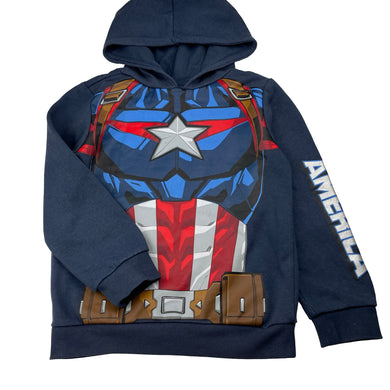Boys Marvel, Avengers, Captain America fleece-lined hoodie sweater, GUC, size 7,  
