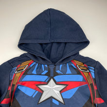 Load image into Gallery viewer, Boys Marvel, Avengers, Captain America fleece-lined hoodie sweater, GUC, size 7,  