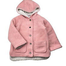 Load image into Gallery viewer, Girls Mango, thick fleece hooded jacket / coat, FUC, size 4,  