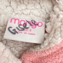 Load image into Gallery viewer, Girls Mango, thick fleece hooded jacket / coat, FUC, size 4,  