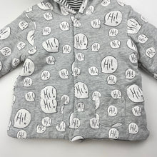 Load image into Gallery viewer, Unisex Sprout, grey &amp; white wadded jacket / sweater, GUC, size 0,  
