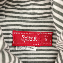 Load image into Gallery viewer, Unisex Sprout, grey &amp; white wadded jacket / sweater, GUC, size 0,  