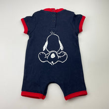 Load image into Gallery viewer, Unisex Target, Baby Snoopy navy cotton romper, GUC, size 000,  