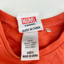 Load image into Gallery viewer, Boys Marvel, superhero cotton tee / top, light marks, FUC, size 6,  