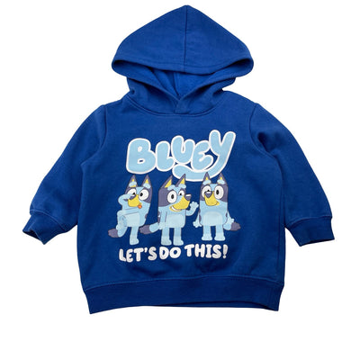 Unisex Bluey, fleece lined hoodie sweater, GUC, size 1,  