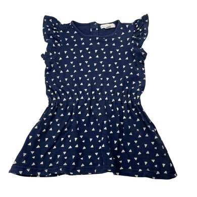 Girls Charlie & Me, navy cotton peplum top, wash fade, FUC, size 2,  