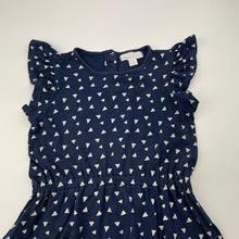 Load image into Gallery viewer, Girls Charlie &amp; Me, navy cotton peplum top, wash fade, FUC, size 2,  