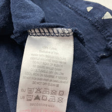Load image into Gallery viewer, Girls Charlie &amp; Me, navy cotton peplum top, wash fade, FUC, size 2,  