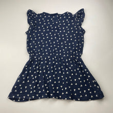 Load image into Gallery viewer, Girls Charlie &amp; Me, navy cotton peplum top, wash fade, FUC, size 2,  